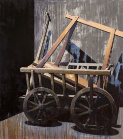 o.T. (Heuwagen), 2013 | 180 x 160 cm | Öl, Eitempera auf Leinwand | Privatsammlung, Leipzig