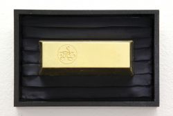 NLS – Gold (Detail) | 20 x 30 cm | Blattgold auf Holz in lackiertem Hollzkästchen, Satin