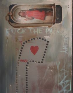 fuck the patriarchy | 2012 | 60 x 45 cm | Collage und Ölfarbe auf Digitalprint